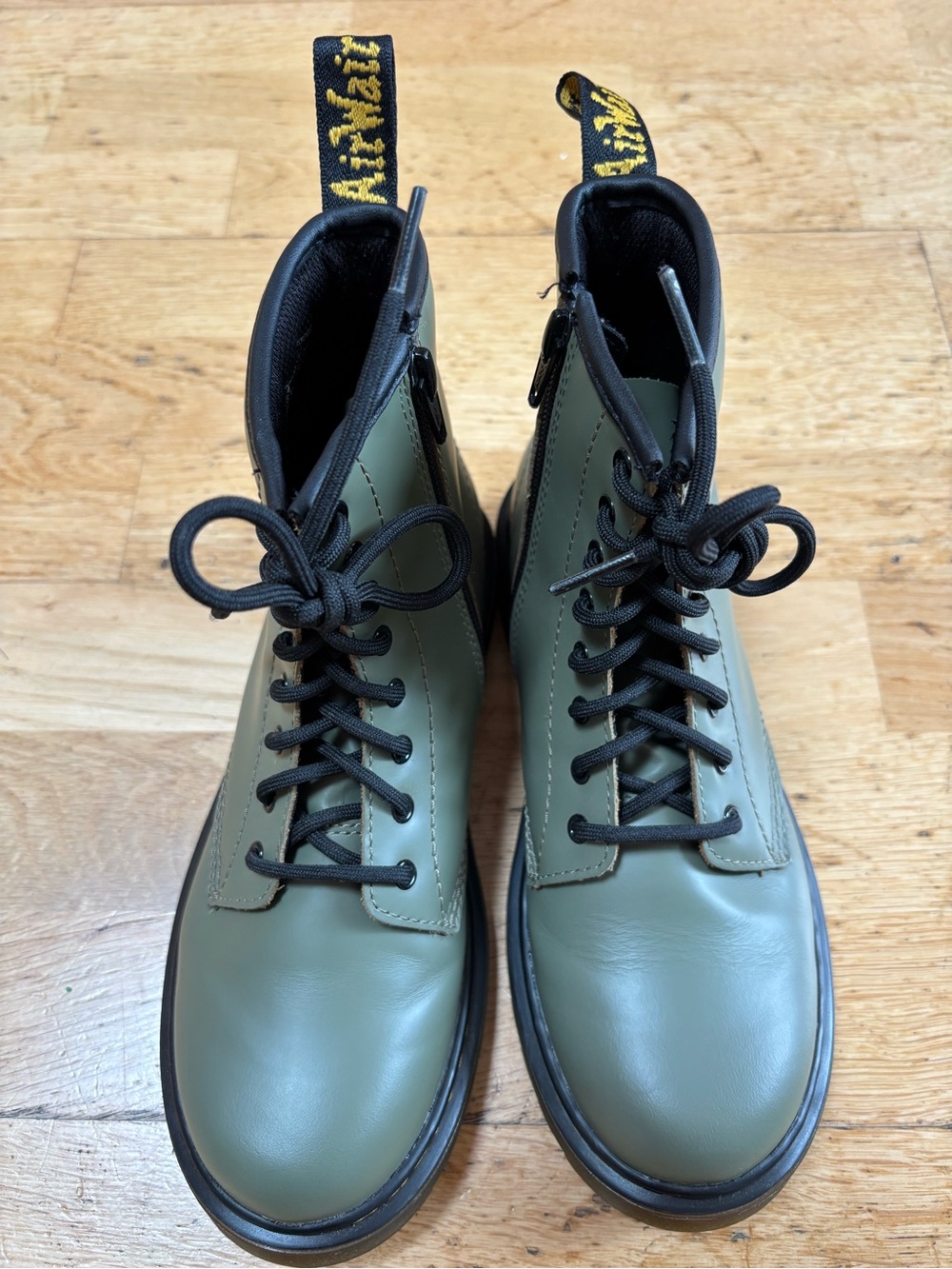 NWOT Doc Martin Green Lace-Up Combat Boots